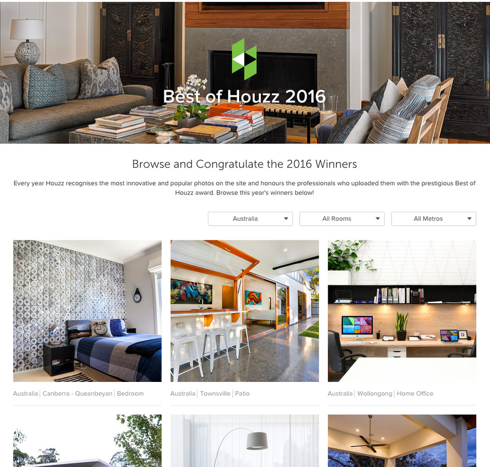 Favourite Best of Houzz 2016 winner? Houzz AU