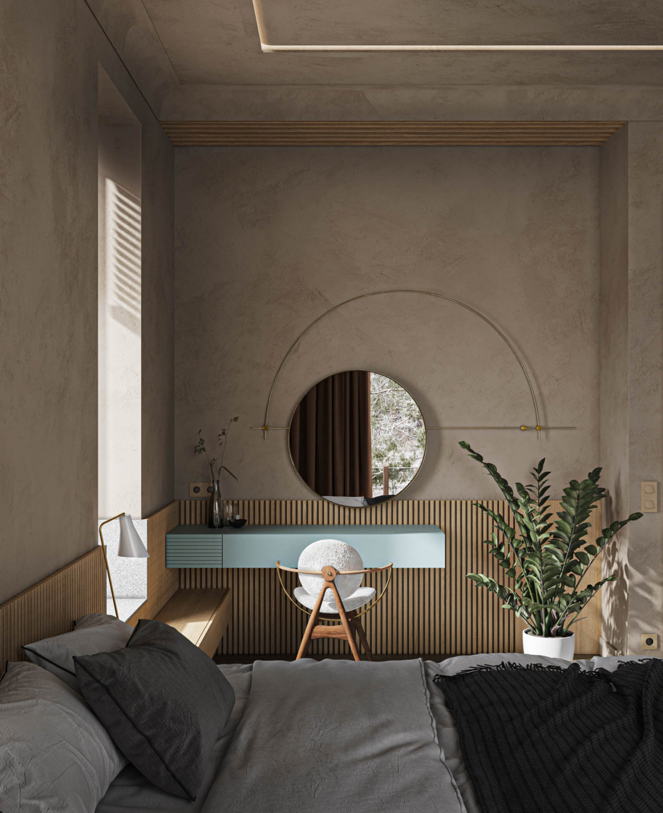 Спальня хозяина в проекте Чистые Пруды