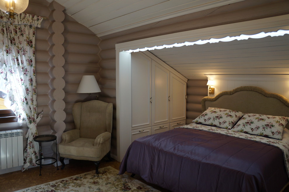 This is an example of a country bedroom in Moscow.