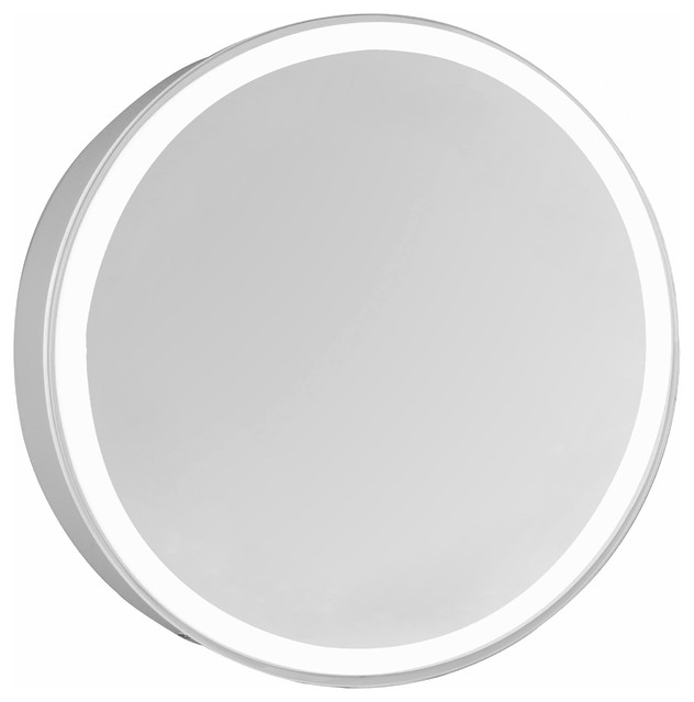 LED Edge Hardwired Mirror Round 30" Diameter Dimmable by Elegant, White