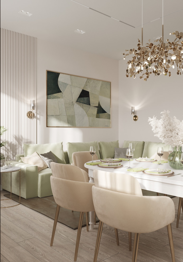 Кухня-гостиная неоклассика