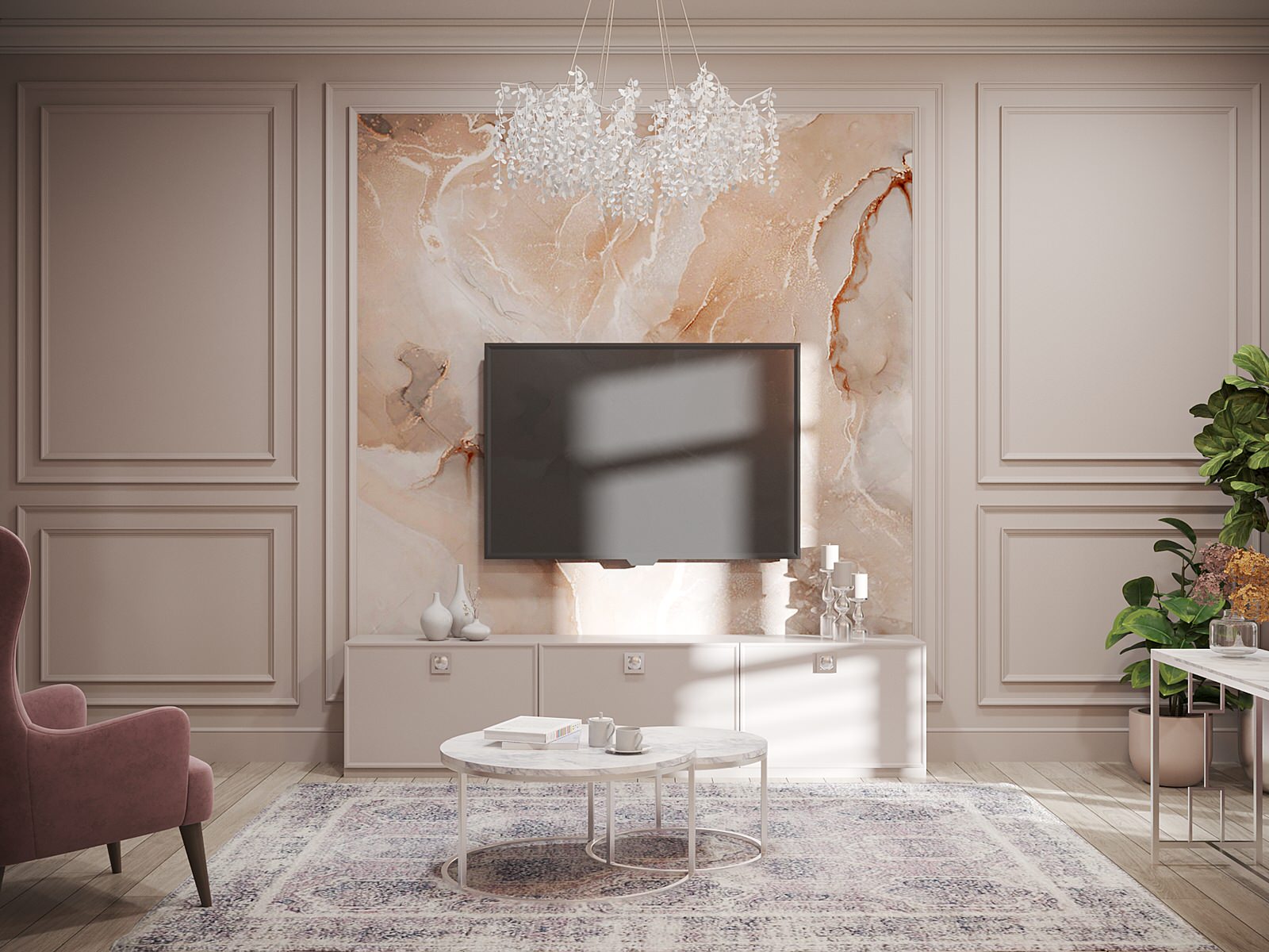 Розовый фламинго