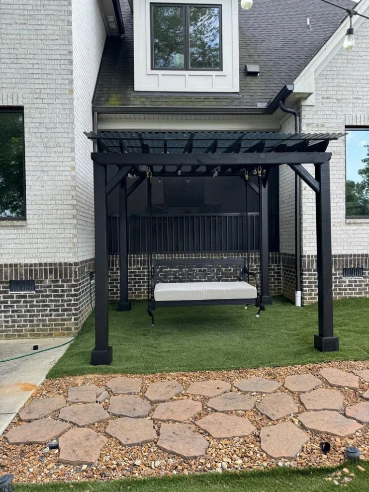 Modern Backyard Swing Pergola