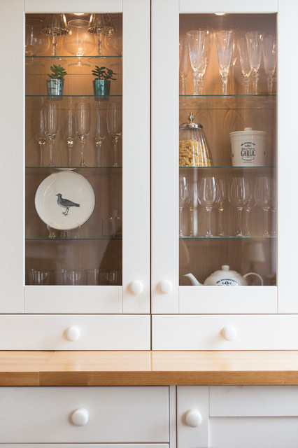 Glass Front Kitchen Dresser Traditional Kitchen London By
