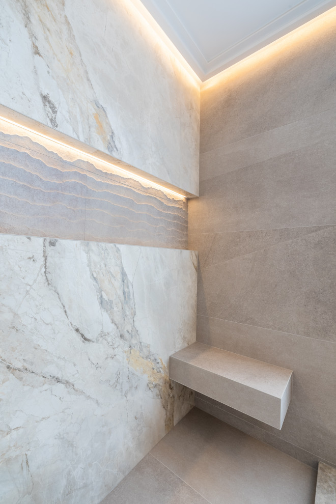 Modern Luxury Primary Bathroom Remodel | Plainsboro, NJ