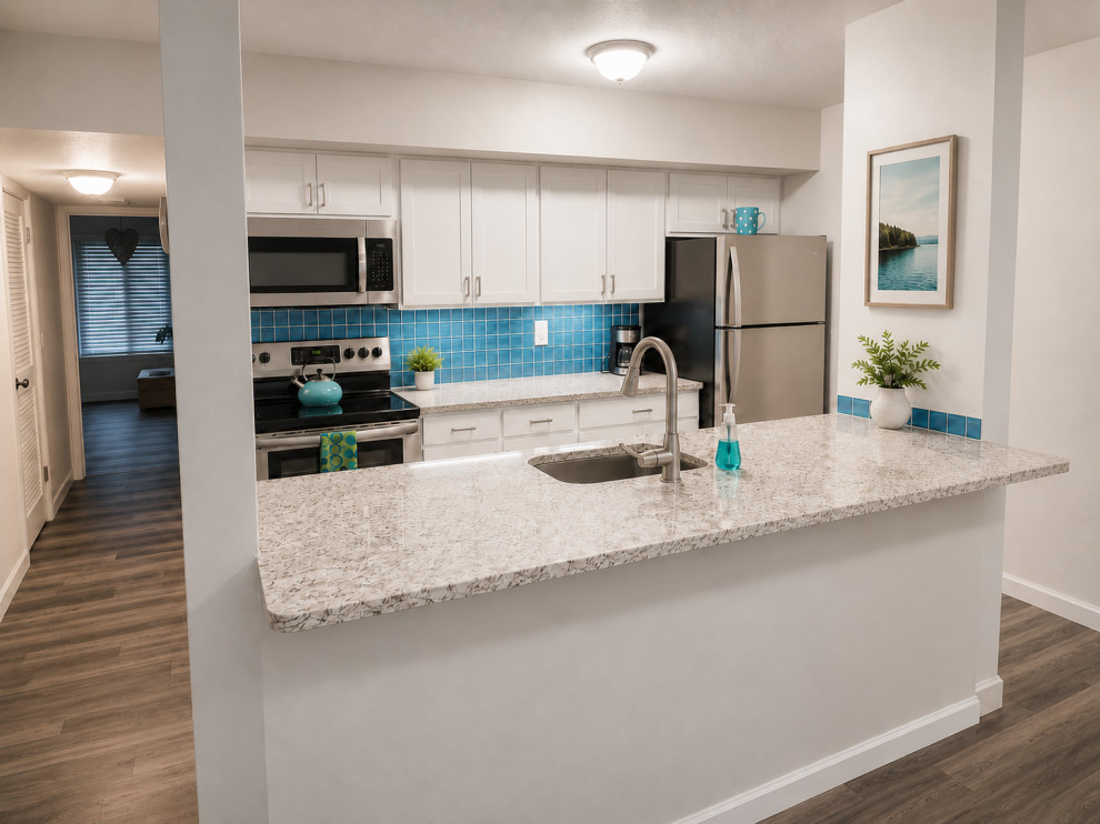 Ypsilanti - Lake Condo Shaker Kitchen & Flooring