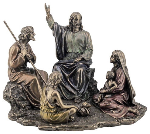 Cold Cast Bronze Sculpture Religious XoticBrands Jesus Praying in The Garden of Gethsemane