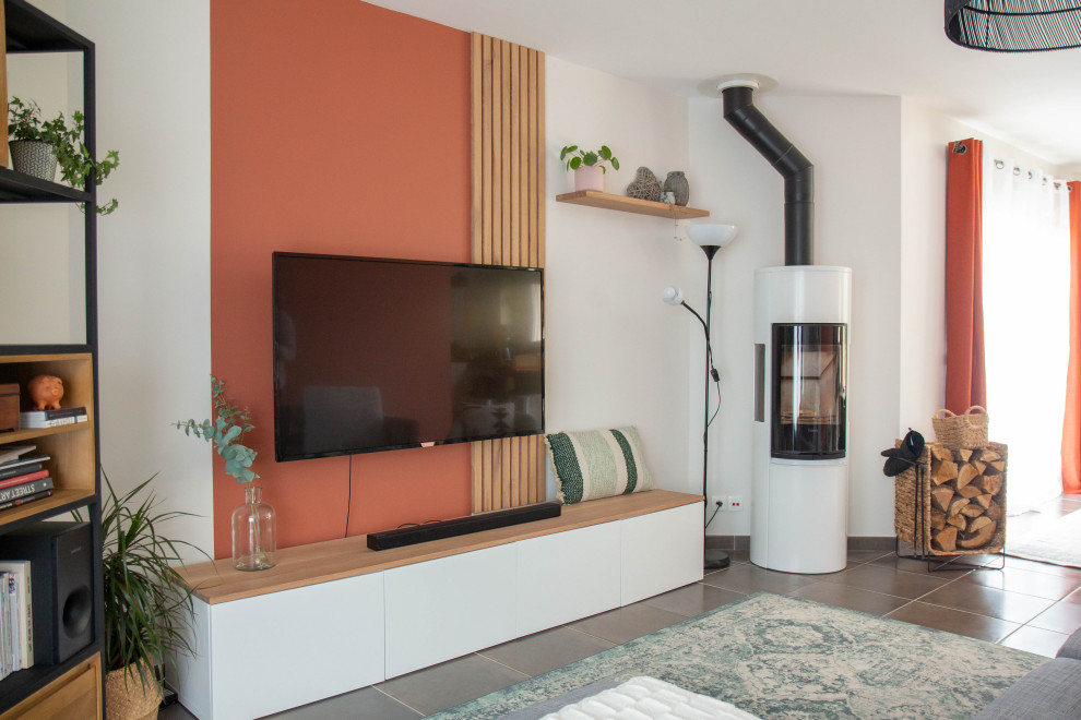 Projet E&F - Un décor chaleureux et épuré - Contemporary - Living Room - Angers - by Vanessa ...