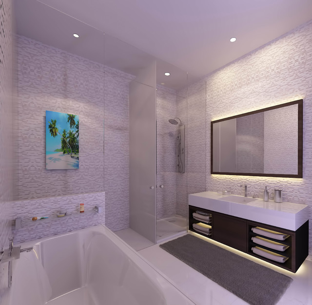 bathroom deign rendering contemporary-badrum