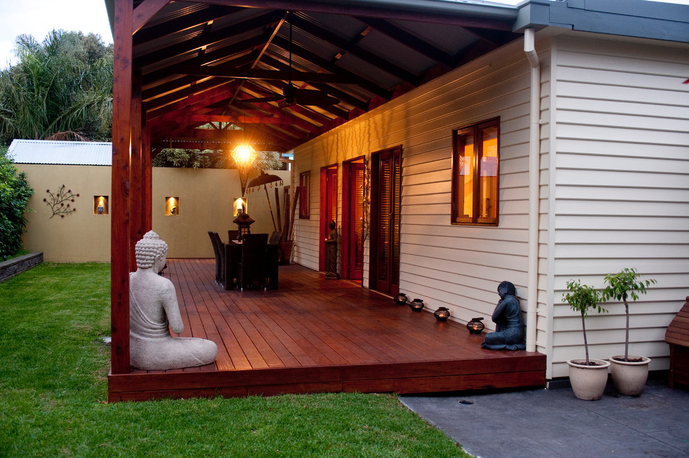 Design ideas for an asian patio in Melbourne.