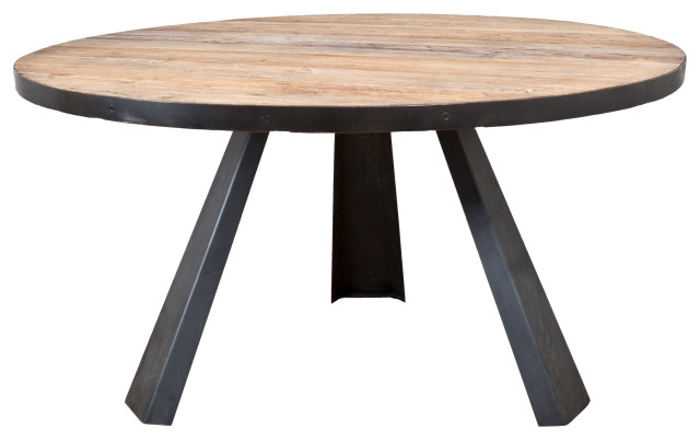 Round Industrial Dining Table Eleonora Maxwell Industrial Dining Tables By Dutch Furniture