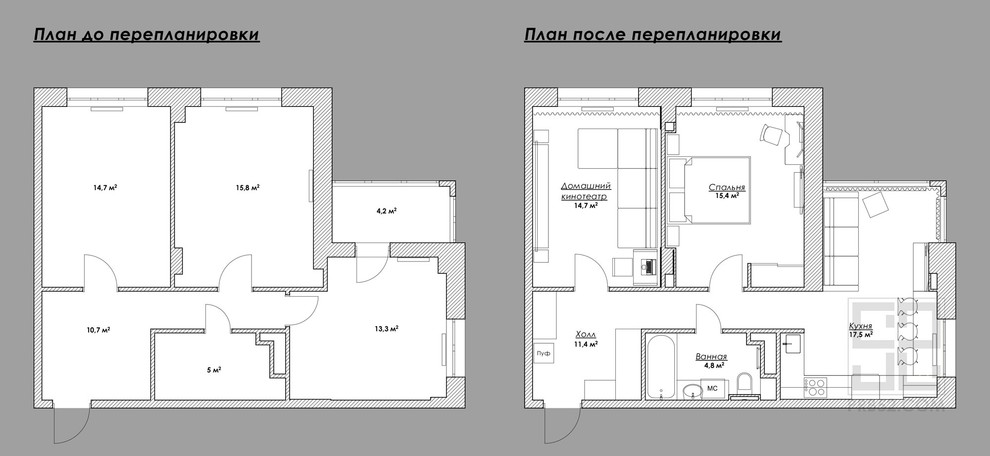 Проект частного интерьера в ЖК "7 Небо"