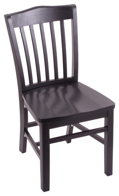 3110 18 Chair With Black Finish Black Seat Transitional
