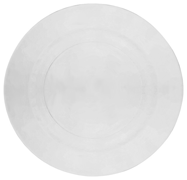 Hammered Glass Dinner Plates, Set of 6 Contemporary Dinner Plates