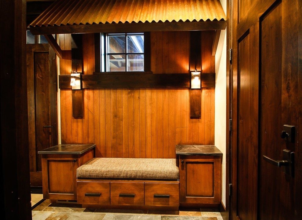 Mountain style entryway photo in Seattle