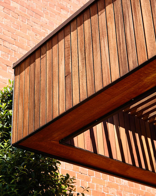 Armadale contemporary addition trendy-hus-og-facade
