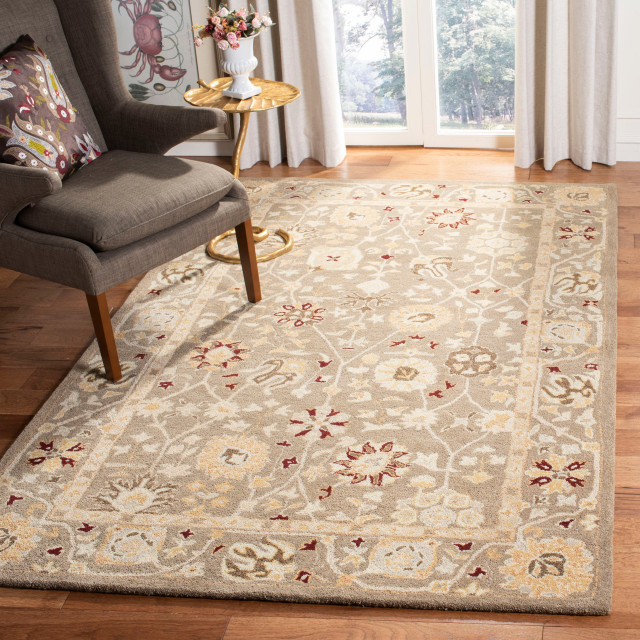 Safavieh Anatolia An559A Traditional Rug, Beige/Sage, 2'3"x12' Runner