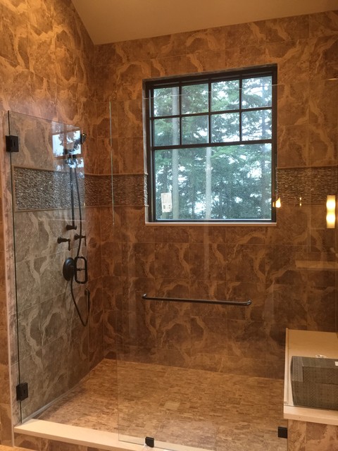 New Castle, Custom home rustic-bathroom