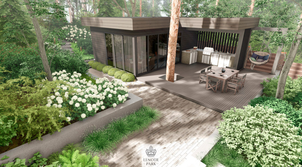 Сад на склоне в КП Подмосковные просторы