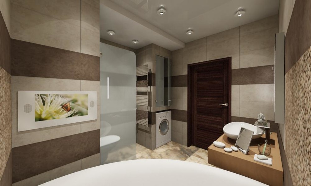 Двухкомнатная квартира в современном стиле - 64 м.кв.