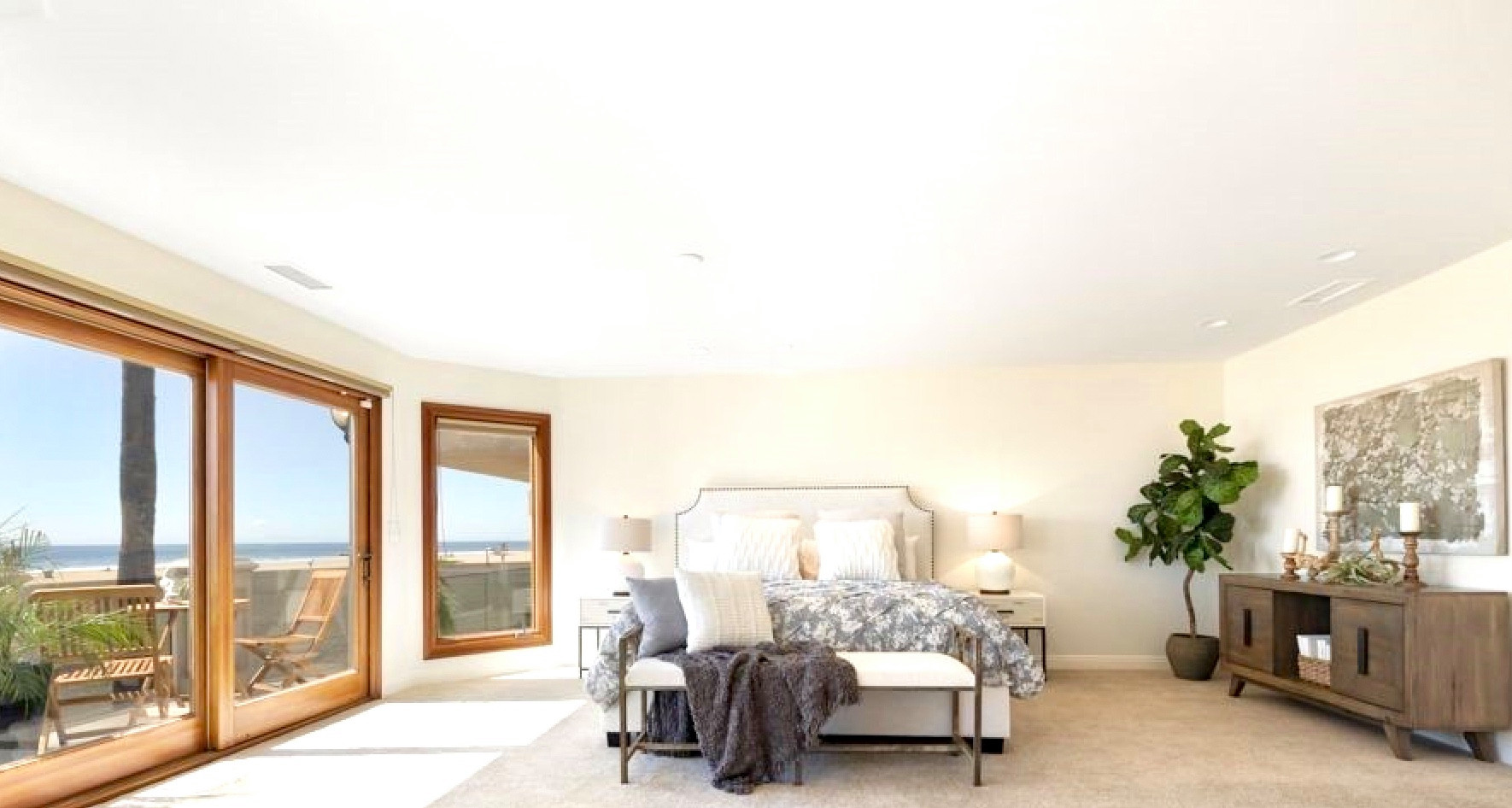 Luxury home staging CA beachside home