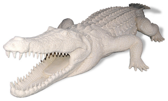 Alligator Statue, Limestone, 126"x39"x15"
