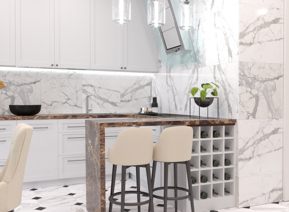 Кухня-гостинная в загородной доме