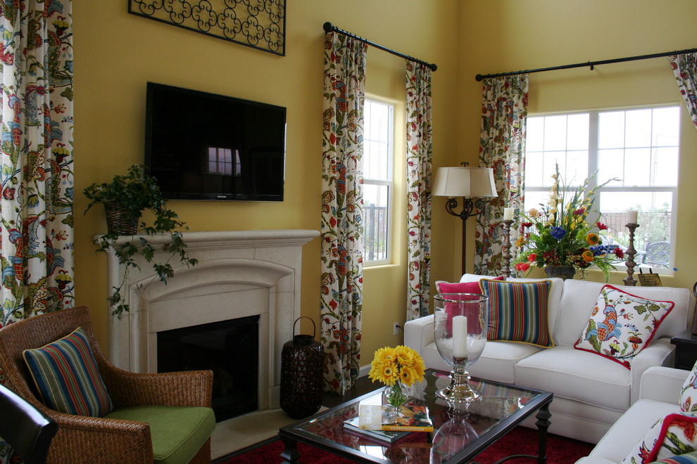 Inspiration for a traditional living room in Santa Barbara.