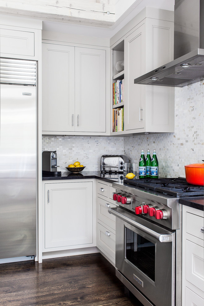 Inspiration for a transitional kitchen remodel in Boston