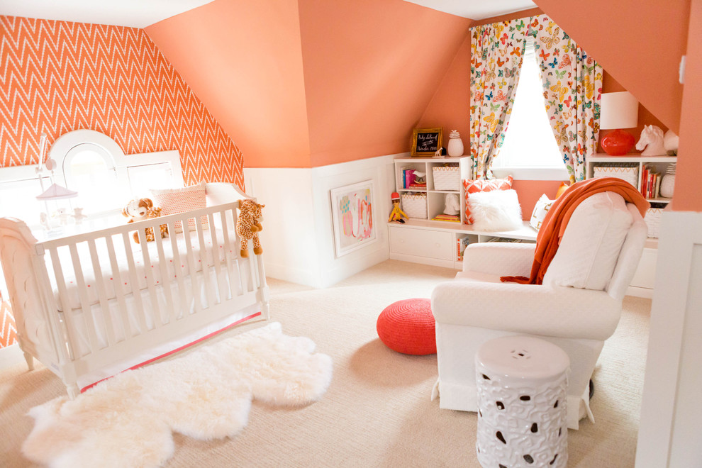 Design ideas for a transitional nursery in St Louis.