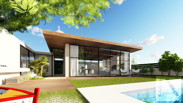 CASA CON BARCA modern-exterior