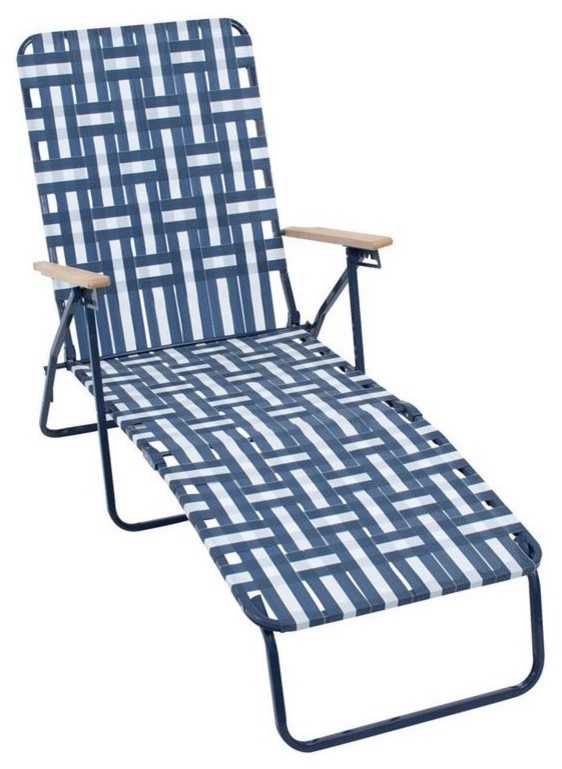 Rio Brands Foldable  Chaise Lounge, Steel Contemporary Outdoor
