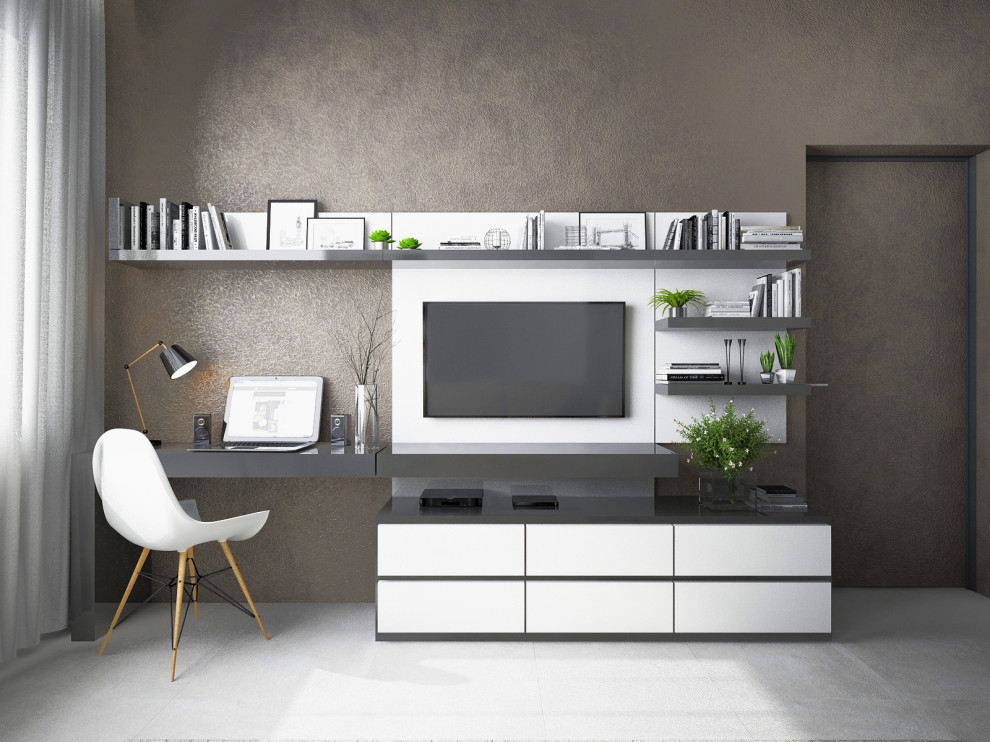 МОНОХРОМ С АКЦЕНТАМИ. Современный графичный интерьер.