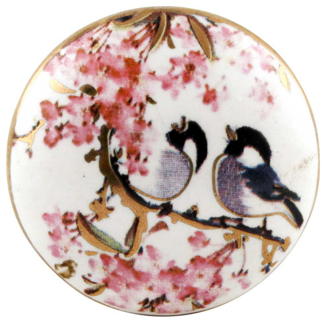 Set of 4 Bird Ceramic Knobs