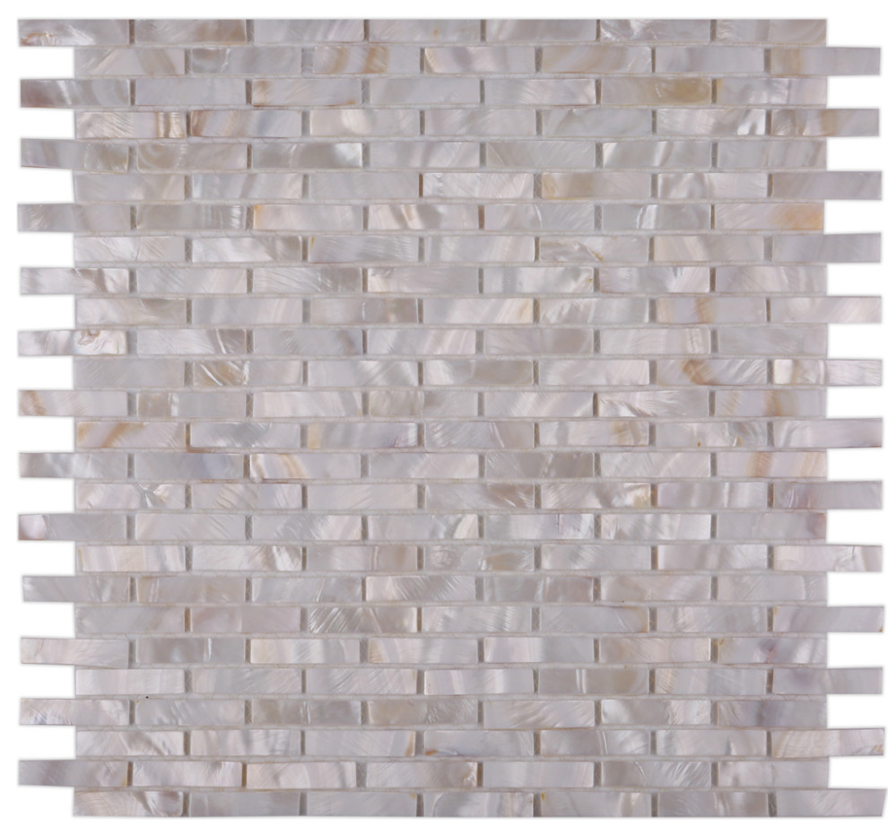 Wholesale 12PCS Wall Tile A201 Mother Of Pearl Shell Rectangle Backsplash Tiles