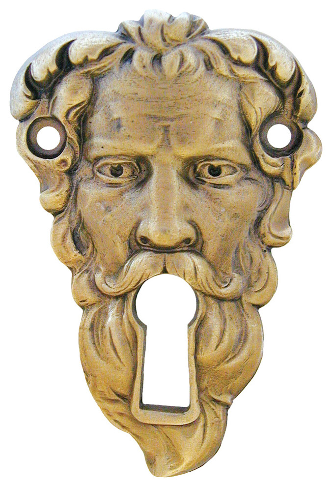 Sentinel Key Escutcheon, Antique Brass