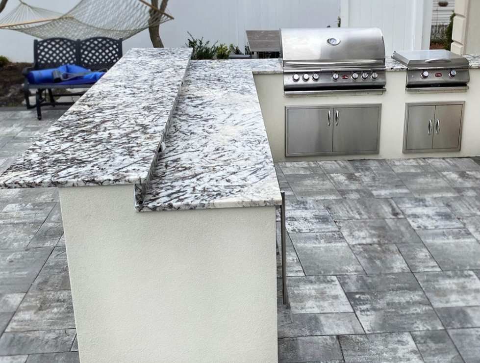 L Shaped Outdoor Kitchen