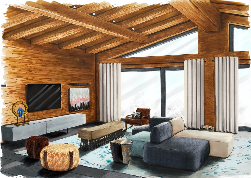 Проект "Море льда" (Шале в Межеве, 206 кв. м)