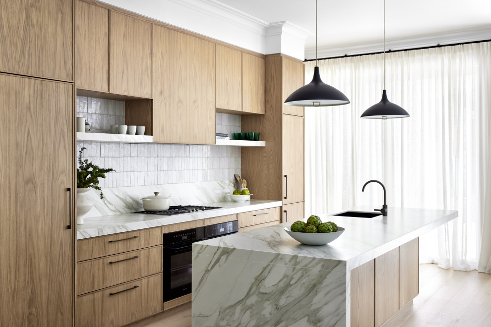 Photo of a transitional kitchen in Sydney.