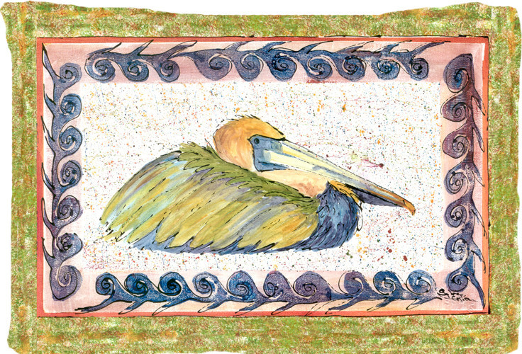 Bird - Pelican Moisture wicking Fabric standard pillowcase