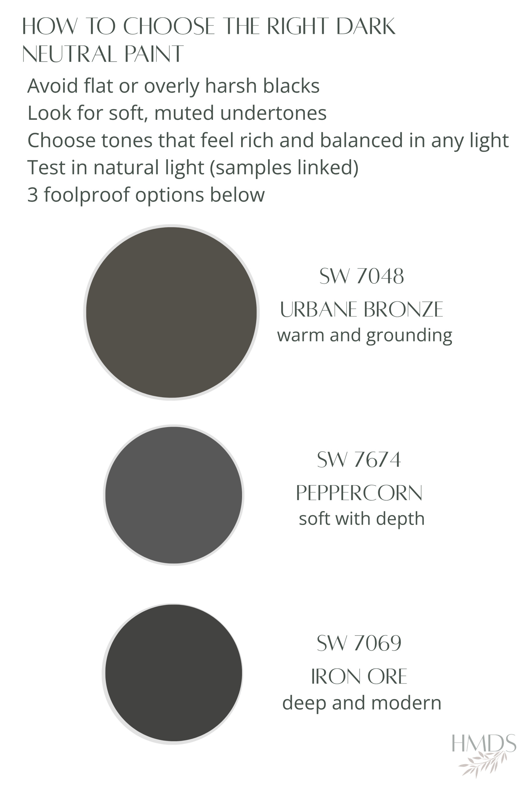 Dark Neutral Paint Palette