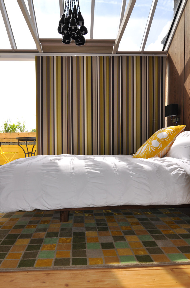Inspiration for a contemporary bedroom in London.