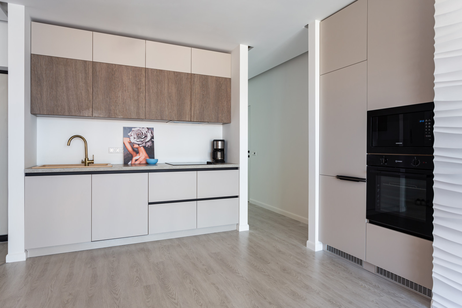 Кухня в стиле минимализм в ЖК Рождественский