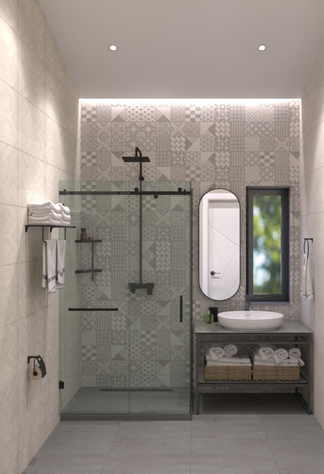 Визуализация санузла для проекта гостевого дома барнхауз