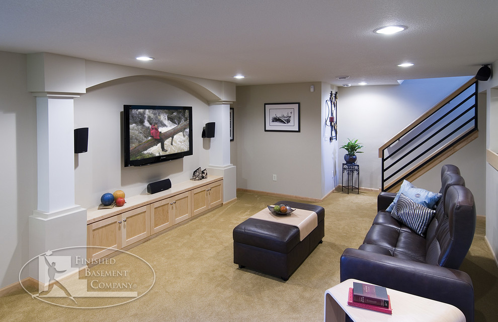 This is an example of a traditional basement in Minneapolis.