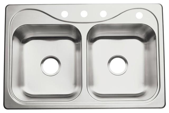 Sterling 11401-4 Southhaven 33" Double Basin Drop In Stainless - Stainless