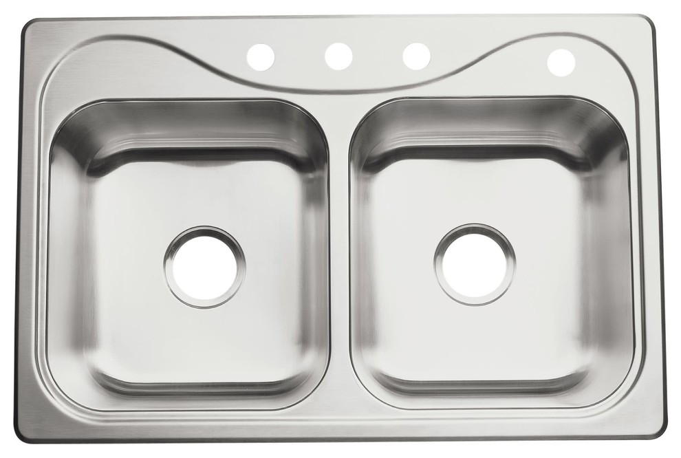 Sterling 11401-4 Southhaven 33" Double Basin Drop In Stainless - Stainless