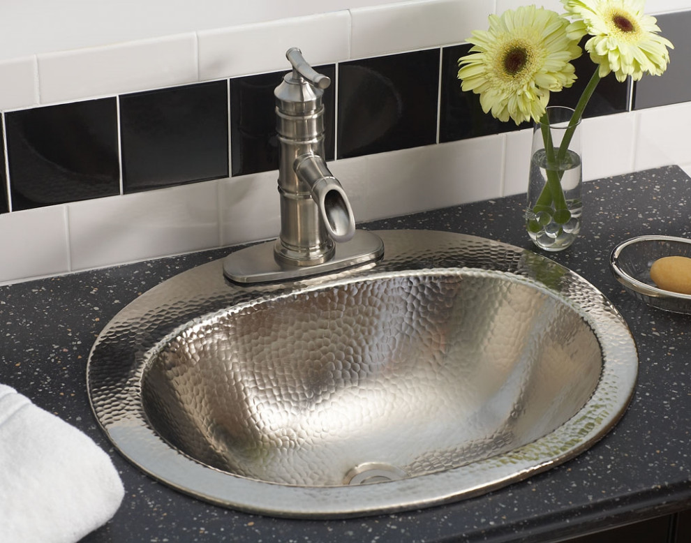 Seville 20" Drop-In Bathroom Sink in Nickel