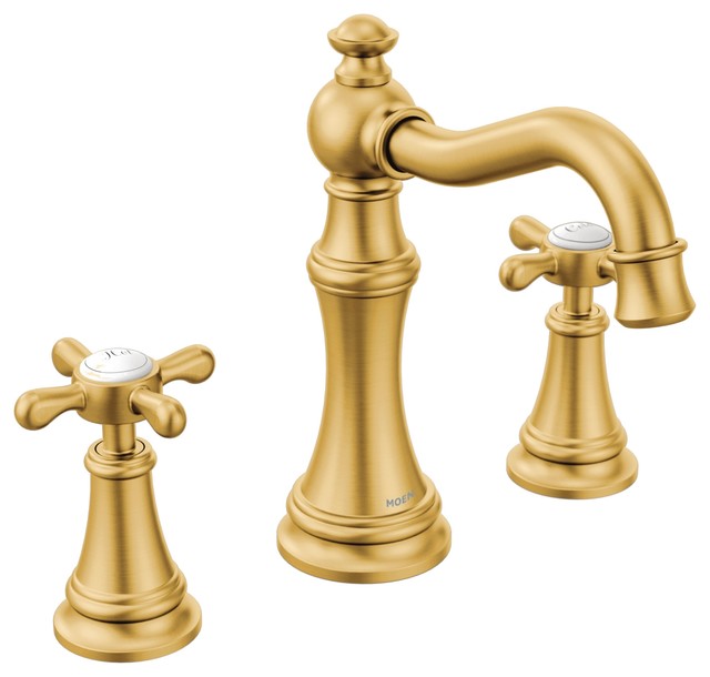 Moen Weymouth Brushed Gold Two-Handle Bathroom Faucet