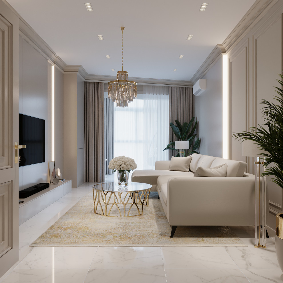 Светлый интерьер в классическом стиле